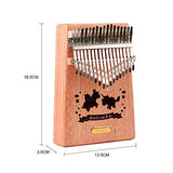 QStyle Kalimba 17 Key Thumb Piano Include Tuning kit Hammer and Study Instruction & Simple Sheet Music Suitable for kids Adult Beginners, Professionals - Perfect Gift (blue)