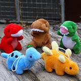 16 Pack Plush Dinosaurs, Mini Dinosaur Figures Assortment Keychain Toy, Soft Dino Stuffed Animal Set Gifts for Kids, Great for Stocking Stuffers, Doll Machine, Toddler Party Favors, Valentine Bulk