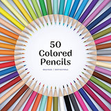 Colored Pencils for Kids, 50 Art Pencils, Coloring Pencils for Adults | Coloring Pencils for Kids, Adult Color Pencils Set, Drawing Pencils For Relaxation | Premium Sketch Pencils By Wanderer