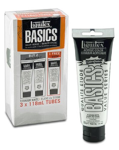 Liquitex Basics Set of 3 Titanium Whites 118 ml Tubes