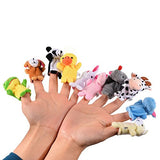 Acekid 10pcs Soft Plush Animal Finger Puppets Set Baby Story Time Velvet Animal Style for Toddlers (10pcs)