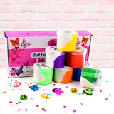 WUJYLY 7 Pack Butter Slime Kit for Girls,Rainbow Slime Kits, Non-Sticky and Soft Slime for Boys, Scented Slime Party Favors, Birthday Gift, Stress Relief Toy for Kids.