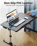 Laptop Bed Tray Table, SAIJI Adjustable Bed Desk for Laptop, Lap Desk for Laptop, Extra Large Super Stable Foldable Laptop Stand with Drawer for Eating, Working, Writing, Gaming, Drawing(Black)