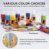 TAVOLOZZA Outdoor Acrylic Paint Set - 32 Assorted (2 oz/60 ml) Colors Non-toxic and Suitable for Canvas, Paper, Wood, Stone, Ceramics and Models