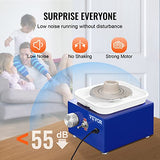 VEVOR Mini Pottery Wheel, 2 Turntables 2.6in / 3.9in Ceramic Wheel Forming Machine, Adjustable 0-300RPM Speed ABS Detachable Basin, Sculpting Tools Apron Accessory Kit for Work Art Craft DIY