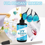 UV Resin - New Formula Anti-Yellowing & Quick-Drying UV Cure Clear Casting Resin Hard Crystal Ultraviolet Curing Epoxy Resin with Resin Mold Cures in Sun or UV Lamp for DIY Casting/Coating - 100g