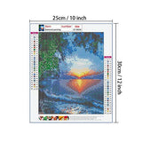 HaiMay 3 Pack DIY 5D Diamond Painting Kits Full Drill Rhinestone Painting Landscape Diamond Pictures for Wall Decoration,Beach Sunshine Style (Canvas 10×12 Inch)