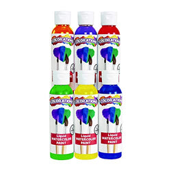 Colorations Liquid Watercolor Paint, 4 fl oz, Set of 6, Non-Toxic, Painting, Kids, Craft, Hobby, Fun, Water Color, Posters, Cool Effects, Versatile, Gift
