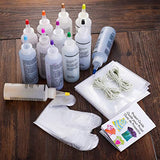 8pcs/Set One Step Tie Dye Kit, Fabric Textile Muti-Color Easy-Squeeze Dyes Bottles, Safe and Non-Toxic DIY Clothing Graffiti Fabric, Perfect for Solo Projects/Family Fun