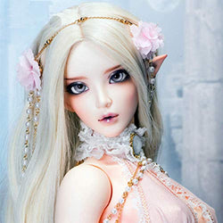 ZHANG BJD Elves Doll 1/3 62.5cm Ball Joints SD Dolls DIY Toys Cosplay Advanced Resin Fashion Dolls with Clothes Shoes Wig Hair Makeup Movable Creative Gift Collection
