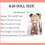Xin Yan Handmade Bjd Dolls 1/6 Sd Fashion Dolls 10.7 Inch Ball Jointed Doll DIY Toys with Full Set Clothes Shoes Wig Makeup, Best Gift for Girls-pio