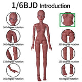 UCanaan BJD Dolls 1/3 SD Dolls 24 Inch 18 Ball Jointed Doll American African Dolls DIY Toys with Full Set Clothes Shoes Wig Makeup, Best Gift for Girls-Stephanie