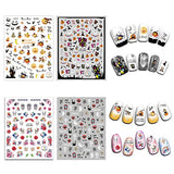 1500pcs Halloween Nail Art Stickers Decals, Kalolary Self-Adhesive DIY Nail Decals Sticker for Halloween Party, Pumpkin/Witch/Bat/Ghost/Skull Nail Decorations