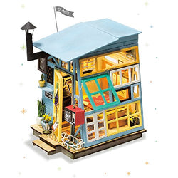 Rolife Miniature Dollhouse-DIY Wooden House Kit-3D House Puzzle Model-Creative Room Decorations with Furniture and LED-Best Birthday