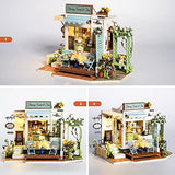 Rolife DIY Miniature Dollhouse Kit 1:24 Scal Tiny House Making Kit with Furniture &LED Home Decor Gifts for Adults/Teens (Flowery Sweets & Teas)