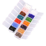 Bicone Crystal Beads Bulk Beaded-Wholease 4MM Czech Beads Mix Lot of 1400pcs Faceted Crystal