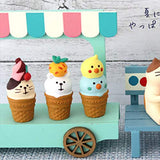 Miniature Ice Cream Van, Miniature Ice Cream Van Little Decorative Wooden Ice Cream Cart Model Toy Miniature Scene Prop for Gifts - S