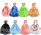 BJDBUS 5 Pcs Handmade Wedding Party Dress Lace Gown for 11.5 Inch Girl Doll Clothes