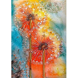 DIY 5D Diamond Painting Kits for Adults Full Drill Diamond Art Painting by Numbers Rhinestone Embroidery Pictures Canvas Art for Home Wall Decor 11.8 x 15.7 Inch (Dandelion)