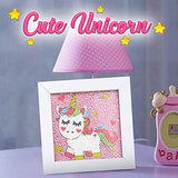 Innofans Unicorn Diamond Painting for Kids - 5D Diamond Art Dotz Kits Small Mini DIY Dimond Painting for Beginners Easy Animals Crafts Kit for Girls Boys Kid Supplies Frame Set Ages 7 8 9 10 11 12 13