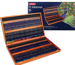 Derwent Colored Pencils, Inktense Ink Pencils, Drawing, Art, Wooden Box, 72 Count (2301844)