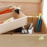 US Art Supply Artist Wood Pastel, Pen, Marker Storage Box with Drawer(s) (Large Tool Box)
