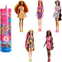 Barbie Color Reveal Doll, Scented with 7 Surprises Including Color Change, Sweet Fruit Series [Styles May Vary]