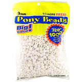 Darice 06121-2-02 Pony Beads, 9mm, Opaque , 1000 Count