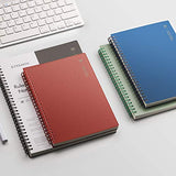 EMSHOI Spiral Notebook College Ruled 4 Pack, 640 Pages A5 lined Journal, Waterproof PVC Hard Cover, 100GSM Thick Paper, with Free Sticky Notes, 5.7" x 8.22", 4 Assorted Colors