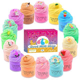 Scented Cloud Slime Kit 15 Pack , with Cute Slime Charms, Slime Party Favor Putty Toy for Girls and Boys, Super Soft and Non-Sticky