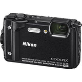 Nikon COOLPIX W300 Digital Camera (Black) (26523) + 64GB Memory Card + Card Reader + Deluxe Soft Bag + Flex Tripod + Cleaning Kit + More (Renewed)