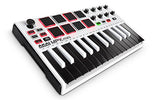 Akai Professional MPK Mini MKII LE White | White, Limited Edition 25 Key Portable USB MIDI Keyboard With 8 Backlit Performance Ready Pads, 8 Assignable Q Link Knobs & A 4 Way Thumbstick