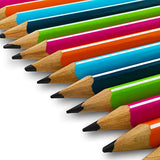 Stabilo Trio Thick Triangular Grip - 2B Graphite Pencils - Assorted Colour Classroom Display Pack
