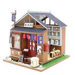 Toy Assembled Toy Creative Model Japanese-Style Izakaya Birthday DIY Cottage, Toddler Dollhouse Sets, Dollhouse, Creative Birthday Mothers Gift for Boys Girls (Color : Standard)