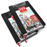 ARTEZA 5.1x8.3" Sketch Book, Pack of 2 Notebooks, 132 Pages per Pad, 118lb/175gsm, Hardcover