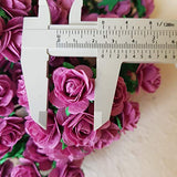 DOWDEGDEE 50 pcs Handmade Mulberry Paper Rose Flower 2 cm Craft Scrapbooking Scrapbook Bow Wedding Doll House Supplies Card 5 Colors Mixed Red Deep Pink Pink Purple White