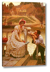 Courtship by Edmund Blair Leighton - 7" x 10" Gallery Wrap Giclee Canvas Print - Ready to Hang