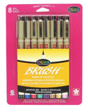 Sakura 38062 8-Piece Pigma Assorted Colors Brush Pen Set