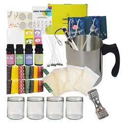 Candle Making Kit - Full DIY Soy Candle Making Suplies for Adults Beginners, Craft Kit Include 2lbs Soy Wax,Fragrance Oil,Melting Pot,Dyes,Wicks and More