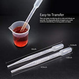 110pcs 3ml Pipette, Teenitor Top Quality Disposable Pipettes Graduated Transfer Pipettes 3ml Eye Dropper for Essential Oil Pipette Makeup Tool