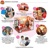 Flever Dollhouse Miniature DIY House Kit Creative Room with Furniture for Romantic Valentine's Gift(I Have a Date with Christmas)