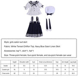YZCM SD Joint Doll Costume, BJD Doll Costume, Student Girl Sailor Suit Baby Suit Skirt, Suitable for Party Dress (No Doll),1/3