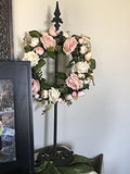 Adeeing Handmade Floral Artificial Simulation Peony Flowers Garland Wreath for Home Party Decor