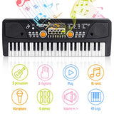 WOSTOO Piano Keyboard 49 Key, Portable Electronic Kids Keyboard Piano Educational Toy, Digital Music Piano Keyboard with Microphone for Kids Girls Boys