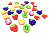 60pcs Rubber Eraser Cute Fruits Styling Pencil Eraser for Children Study Supplies