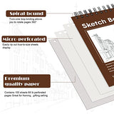 5.5 x 8.5 Inch Sketchpad 100 Sheets Each (68lb/100gsm) Artistic Sketchbook Set Drawing Pad Sketching Drawing Book Painting Writing Sketch Book for Artists Amateurs Kids Adults Students (6)