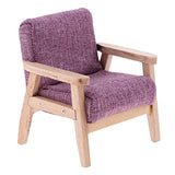 Baoblaze Purple Modern Single Sofa Chair Furniture Model for 1:12 Dollhouse Room Decor Accessories