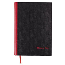 Black n' Red Casebound Hardcover Notebook, Large, Black, 96 Ruled Sheets, Pack of 1 (D66174)