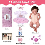 JIZHI Lifelike Reborn Baby Dolls - 20-Inch Silky Smooth Skin Realistic-Newborn Baby Dolls Sleeping Smile Baby Girl Real Life Baby Dolls with Toy Accessories Gift Set for Kids Age 3+ & Collection