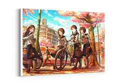 School Uniforms Fuji Choko - Canvas Wall Art Gallery Wrapped 26"x18" - .75" Depth